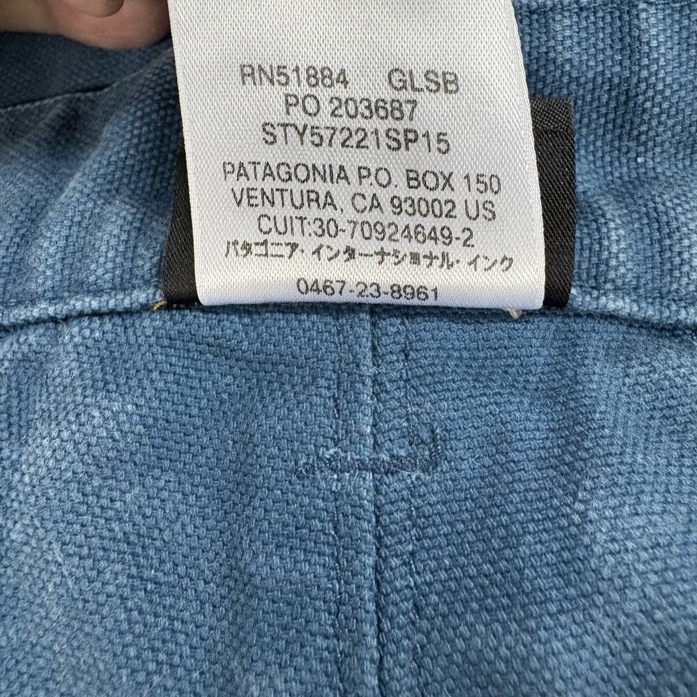 Patagonia Stand Up Shorts Mens 35 Blue Organic Cotton Canvas Chino 4.5" Inseam - Picture 4 of 12